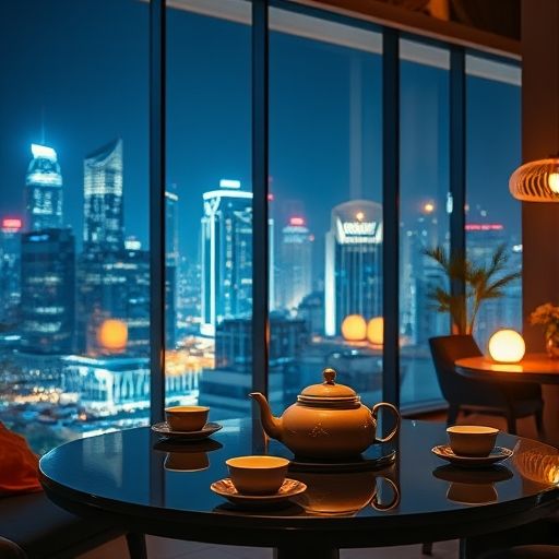 天河品茶工作室夜景