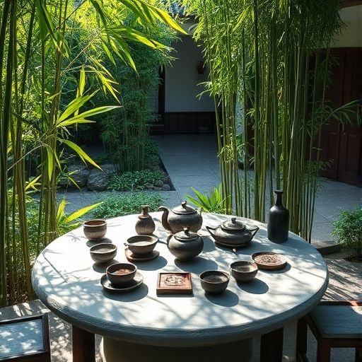 深圳龙岗喝茶会所庭院