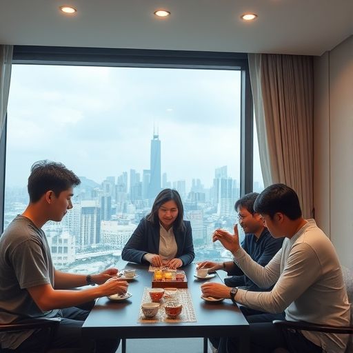 深圳朋友聚会品茶场景