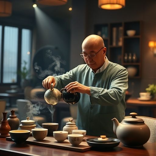 茶艺师表演泡茶