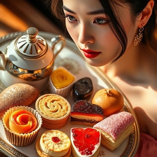 精致的茶点摆盘