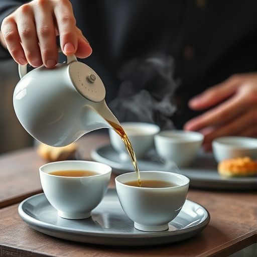 茶艺师现场泡茶