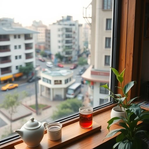 喝茶工作室窗外街景