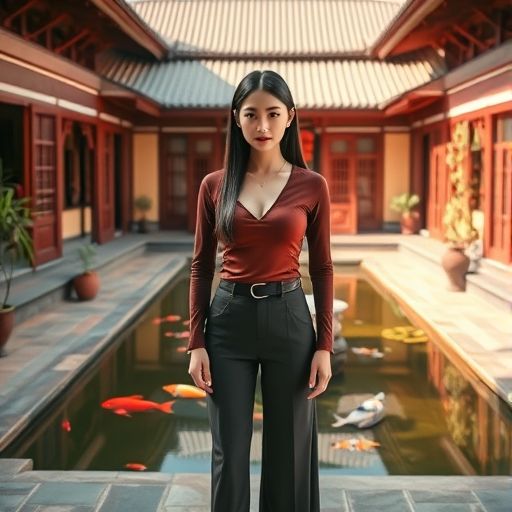 茶叙小院的宁静庭院