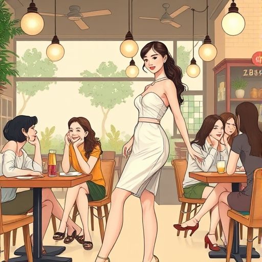 咖啡厅朋友聚会场景