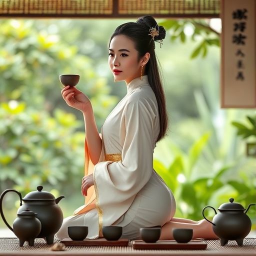 茶艺师优雅泡茶瞬间