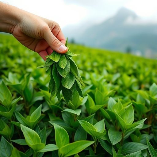 新茶嫩茶采摘场景