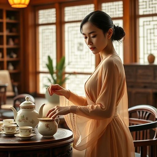 茶艺师泡茶场景