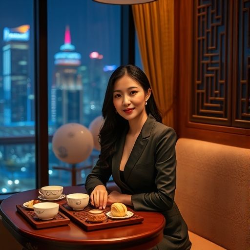 私人包厢品茶场景