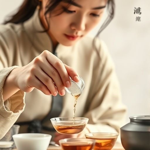 茶艺师优雅的泡茶过程