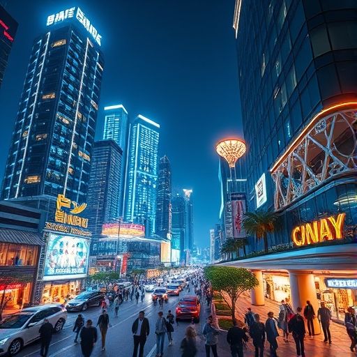 广州天河区夜景