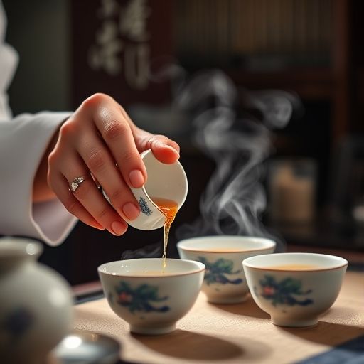 茶艺师冲泡茶叶