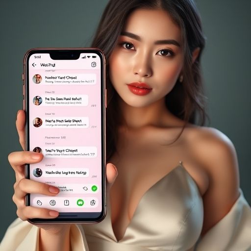 微信聊天界面特写