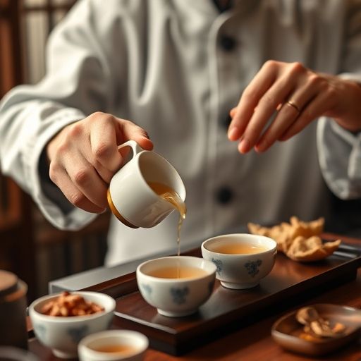 茶艺师冲泡茶叶