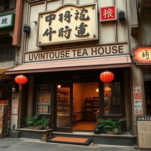 老城区茶肆的独特门面