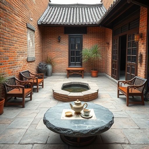 西关茶肆庭院一景