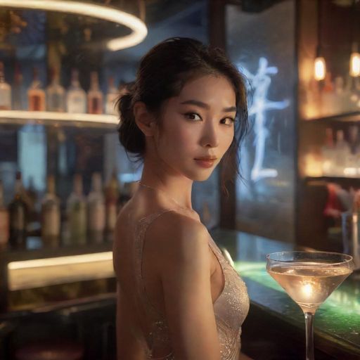 高端酒吧内的精致鸡尾酒