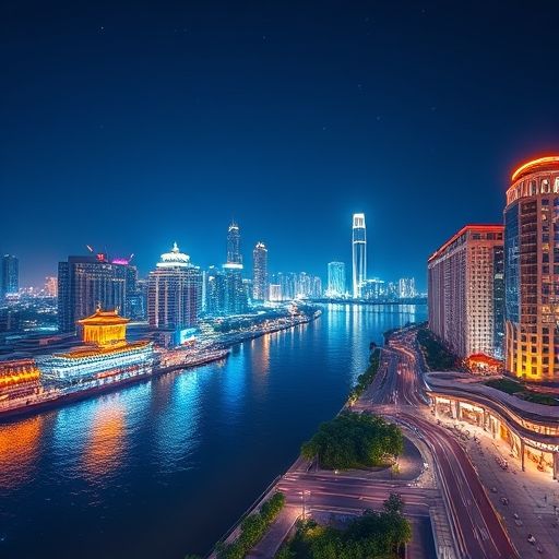 广州珠江新城夜景