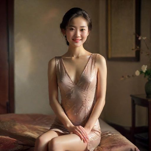 一位成熟女性面带微笑的特写照片,光影柔和