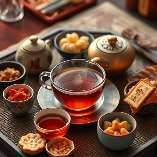 福田茶肆的茶具与茶点