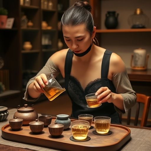 茶艺师冲泡茶叶