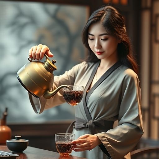 茶艺师冲泡茶叶