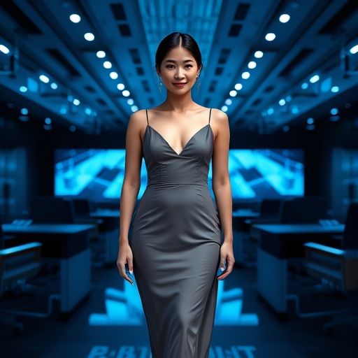 现代会议室里的全息投影设备