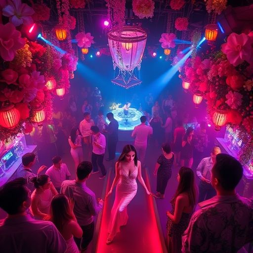 花都夜场热闹氛围一览