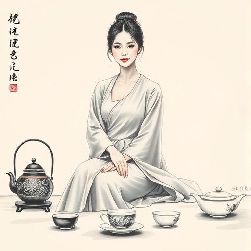 精致的茶具陈列