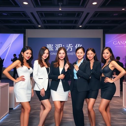 广州高端商务模特活动现场