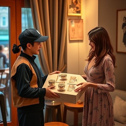 广州外卖送茶场景