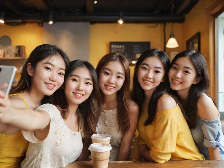 qm交友线下聚会温馨场景