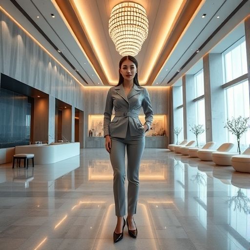 一处看起来非常舒适豪华的洗浴中心大厅