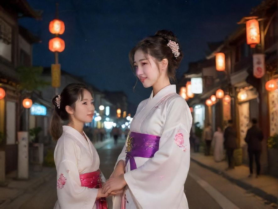 夜色中,都市霓虹灯光下,一处私密且富有电影感的会所入口。