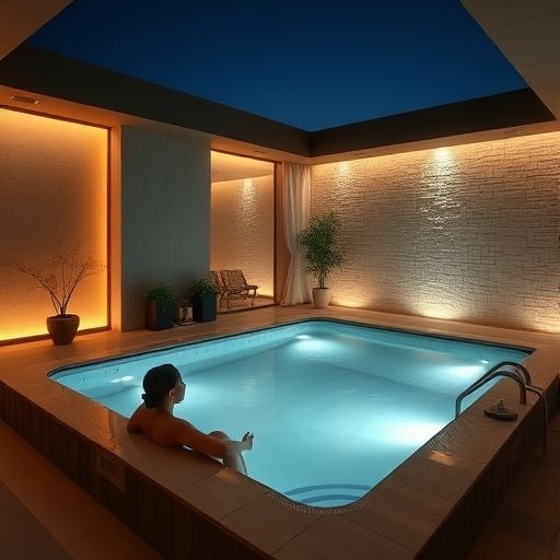 一个看起来非常舒适和放松的按摩室内部