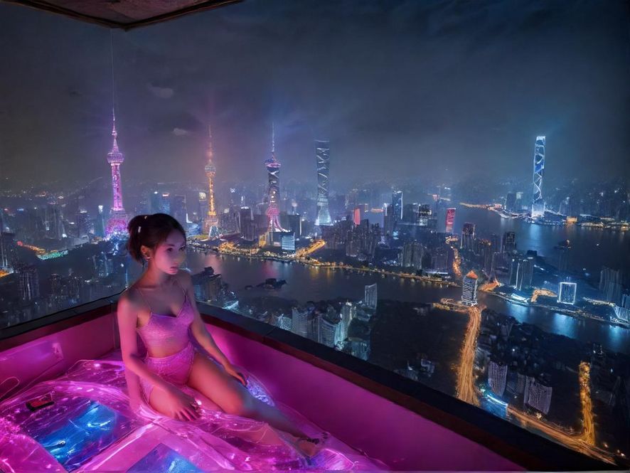 广州的璀璨夜景,霓虹闪烁,车水马龙,充满了都市的活力与魅力。