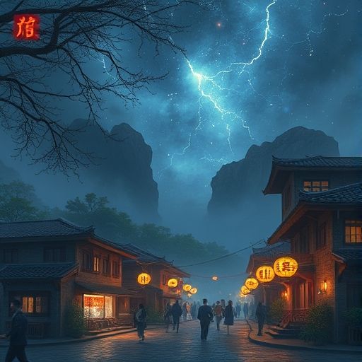 佛山保健按摩店夜晚门头风貌