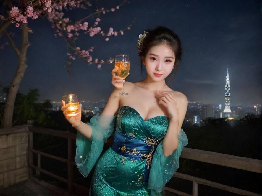 广州夜场灯红酒绿,霓虹闪烁的繁华街区