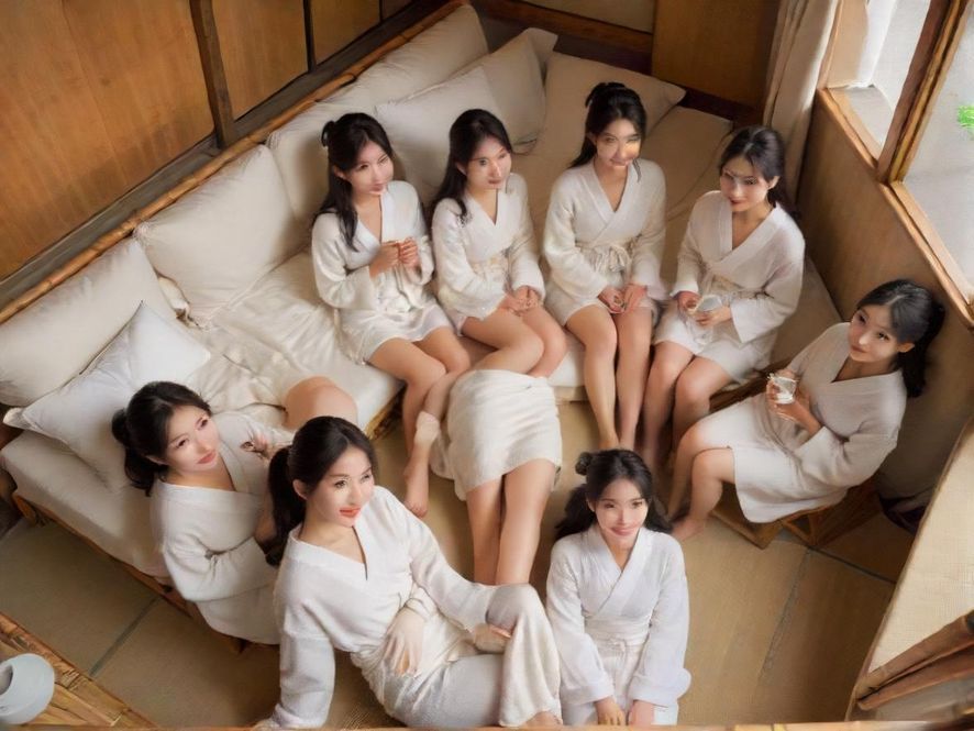 QM百花丛温馨茶室一角,展现休闲放松氛围