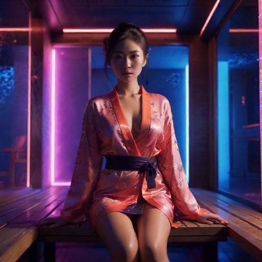 高端桑拿会所的夜场氛围