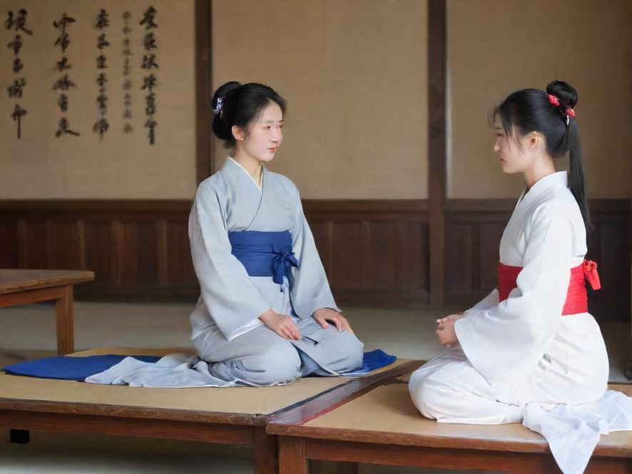 广州雅致茶室内部,柔和的灯光映照着精致的东方风格装饰,营造出宁静舒适的休闲氛围。