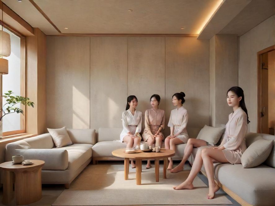 深圳喝茶私人工作室内部环境,现代简约风格,舒适温馨