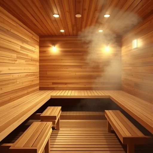 舒适的桑拿房景象
