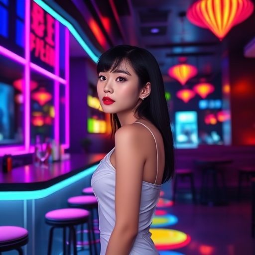 深圳夜场休闲像素风图