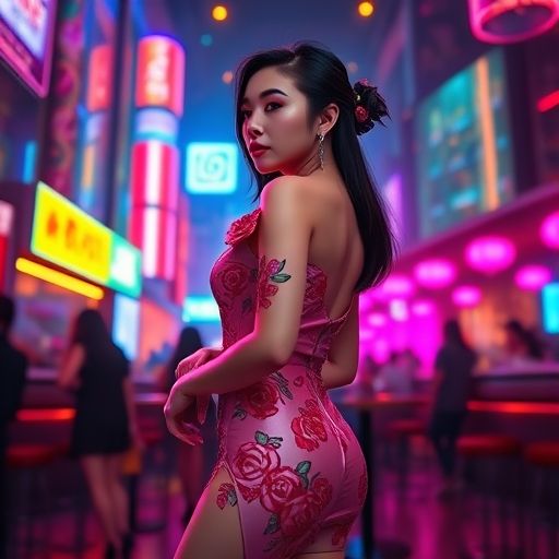 夜场娱乐会所炫彩灯光场景