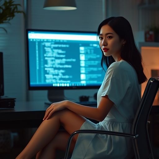 一个人在电脑前搜索夜场信息