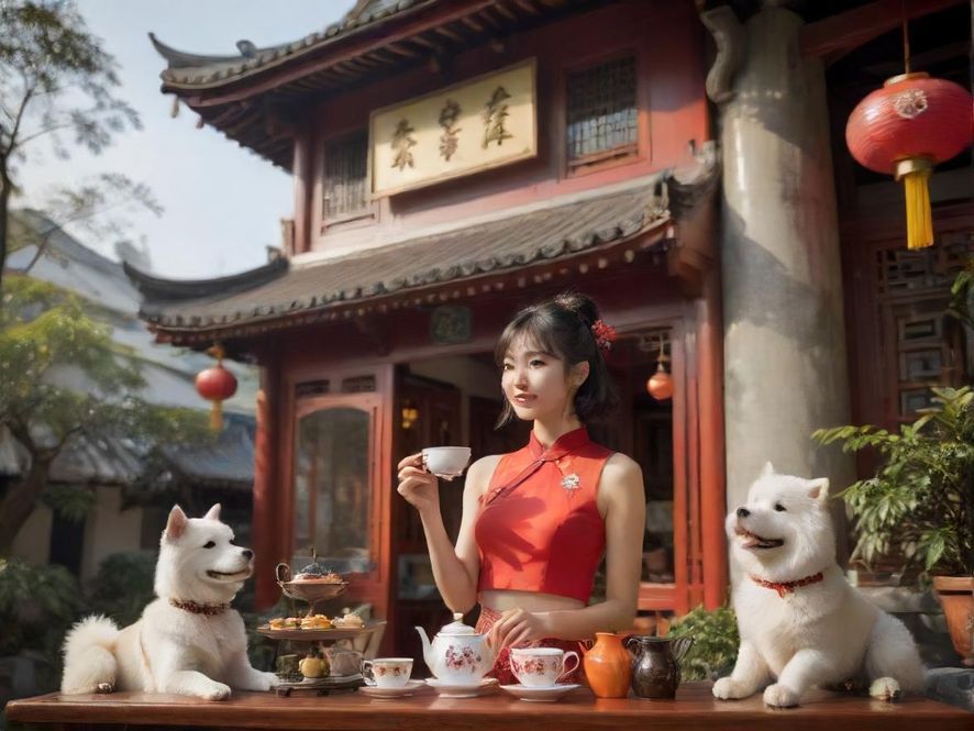 广佛特色茶室休闲一角