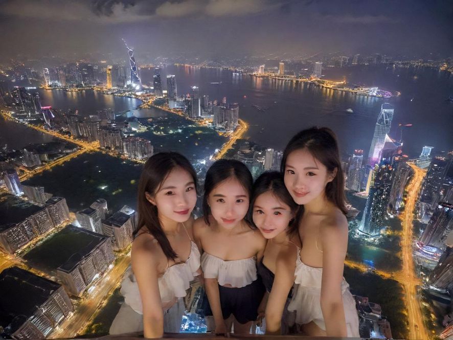 从高空俯瞰佛山璀璨的夜景，万家灯火如同星辰般点缀着城市，展现出梦幻而充满活力的都市风情。