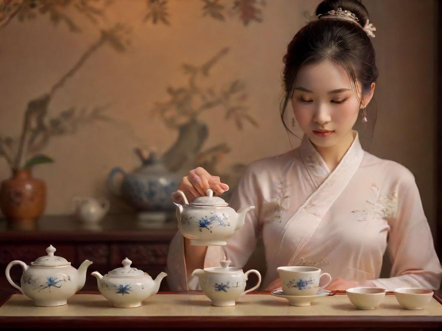 中式风格精致茶具