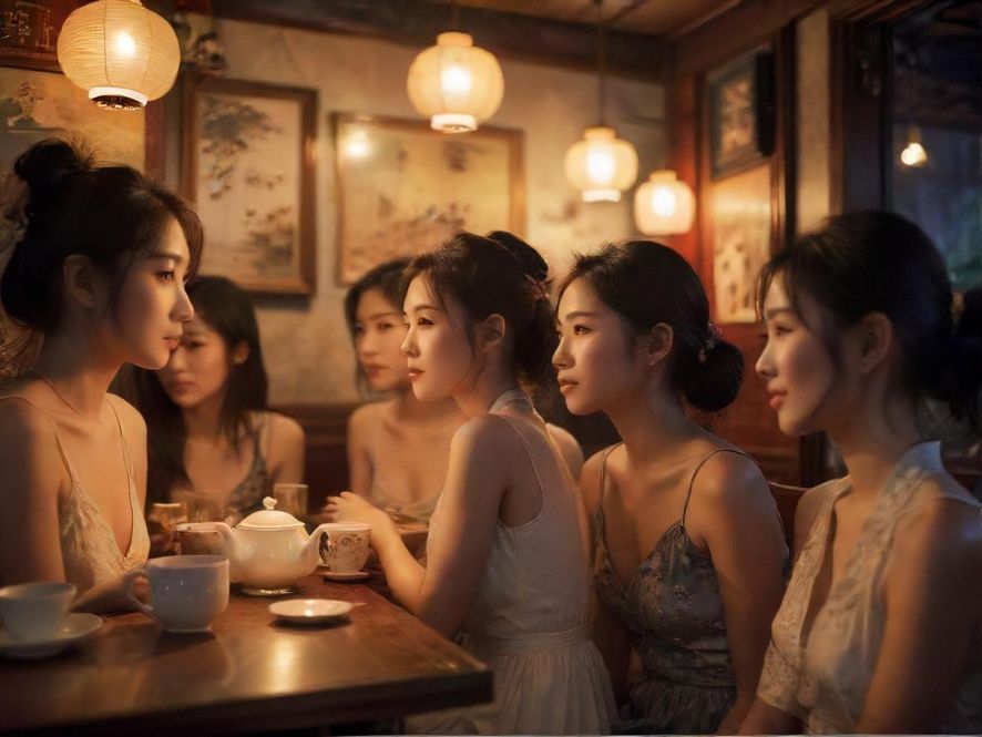 广州玉龙阁社交场景温馨一角